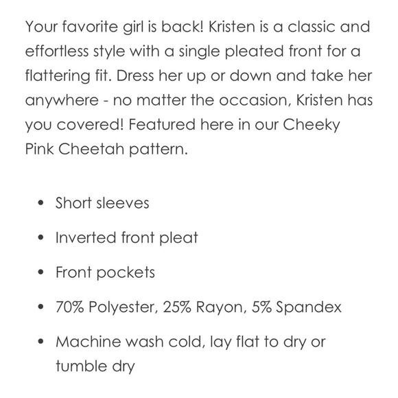 Tyler Boe Pink Cheetah print dress w pockets, front pleat size SM - Picture 4 of 11